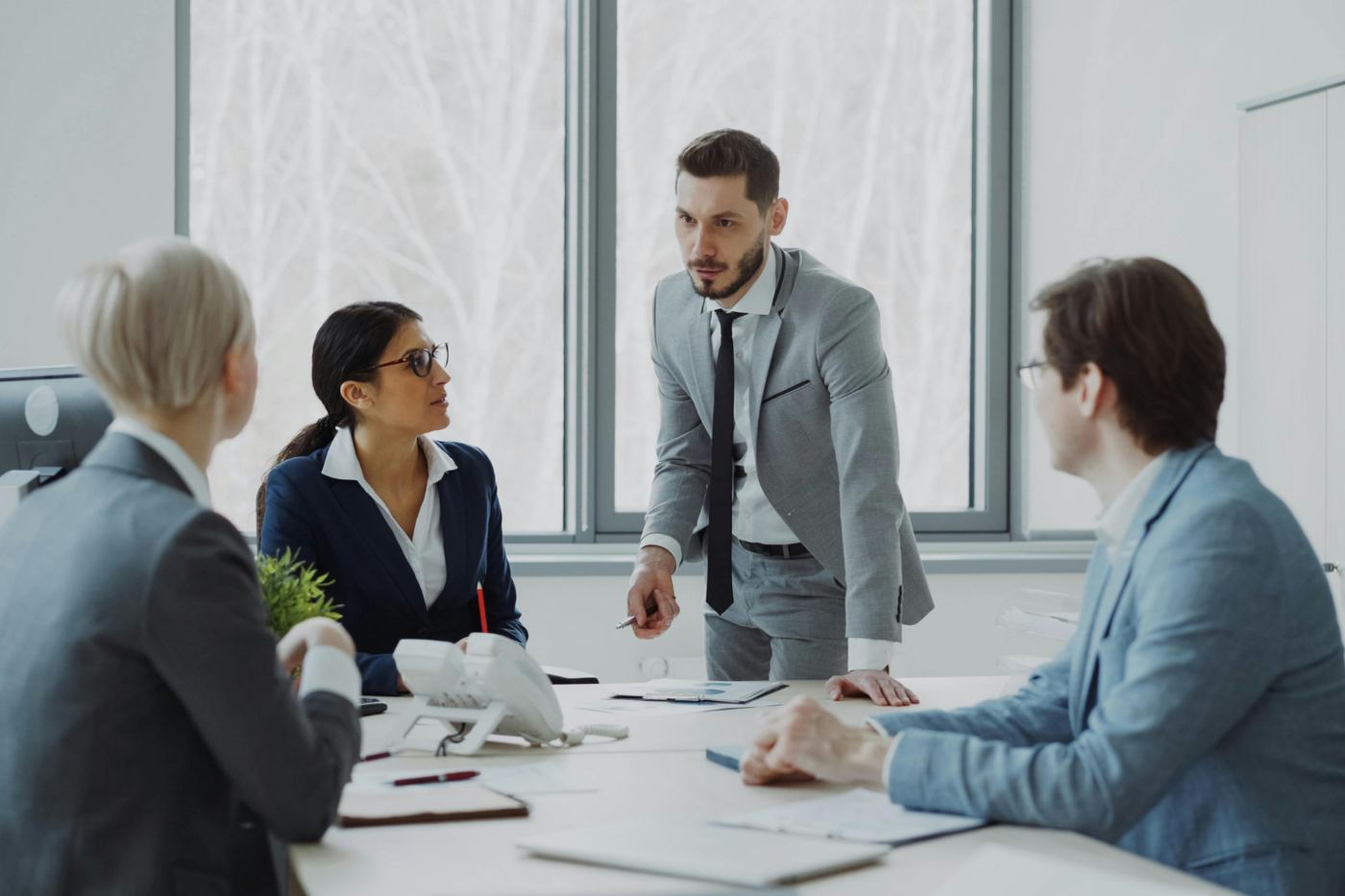Consultant managing client relationships in a CRM
